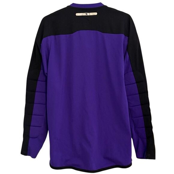 Large Men’s Diadora ENZO #Goalkeeper Jersey Purple Padded Sleeves DiaDry Sports - Picture 2 of 9